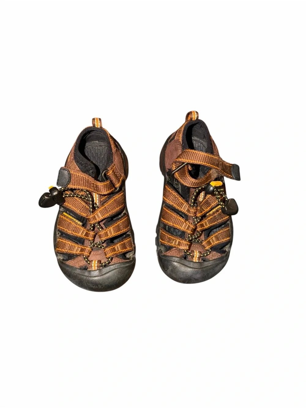 KEEN Kids Newport H2 Brown Orange Closed Toe Sport Sandals